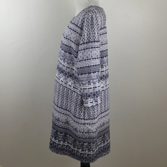 Garnet Hill Black and White Patterned Mini Dress - Picture 4 of 9